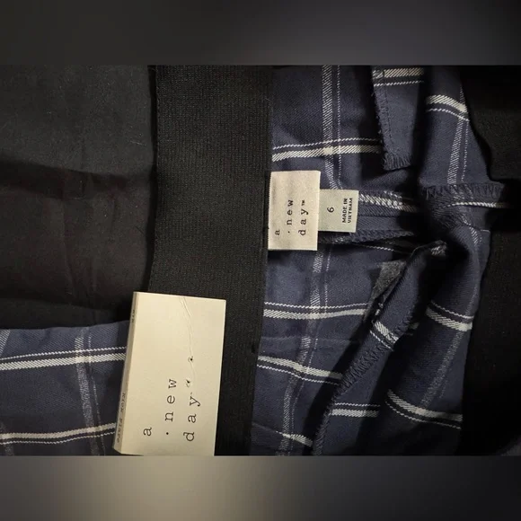 A New Day Navy Checkered Trousers - Picture 2 of 3